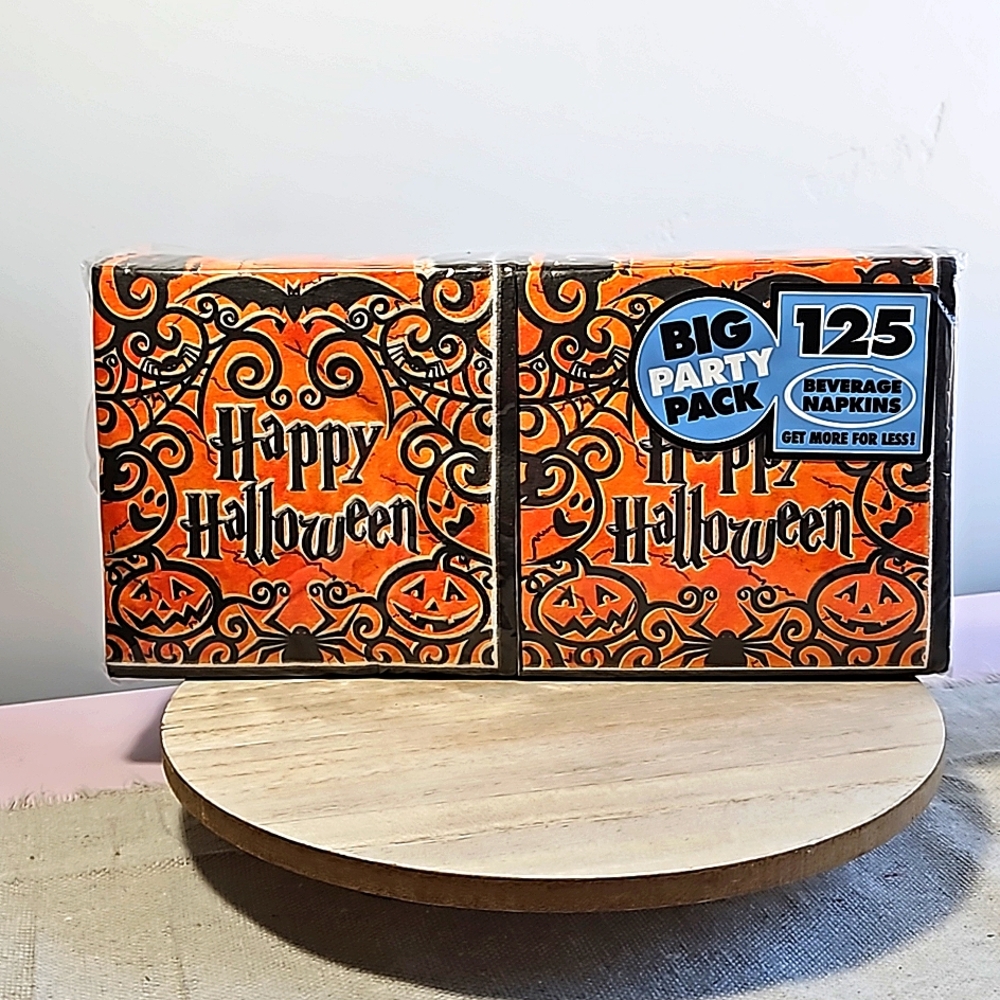 Gothic Greetings Happy Halloween Paper Napkins 125 count, NWT
